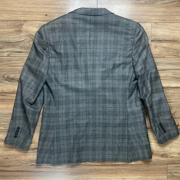 Brooks Brothers Regent E.Thomas Wool Cashmere Blend Brown Plaid Men’s Size 44L